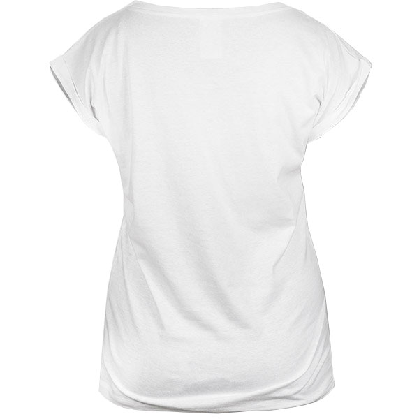 Camiseta Dobladillo en Mangas Mujer Trasero